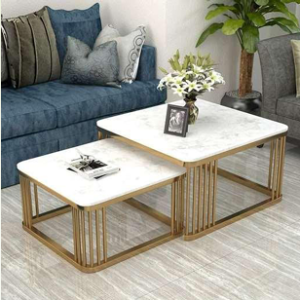 Square Table Set Of Two With Wood Top