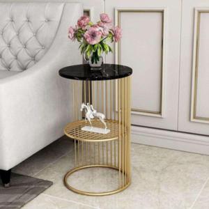 Long Wire Table With Wood Top